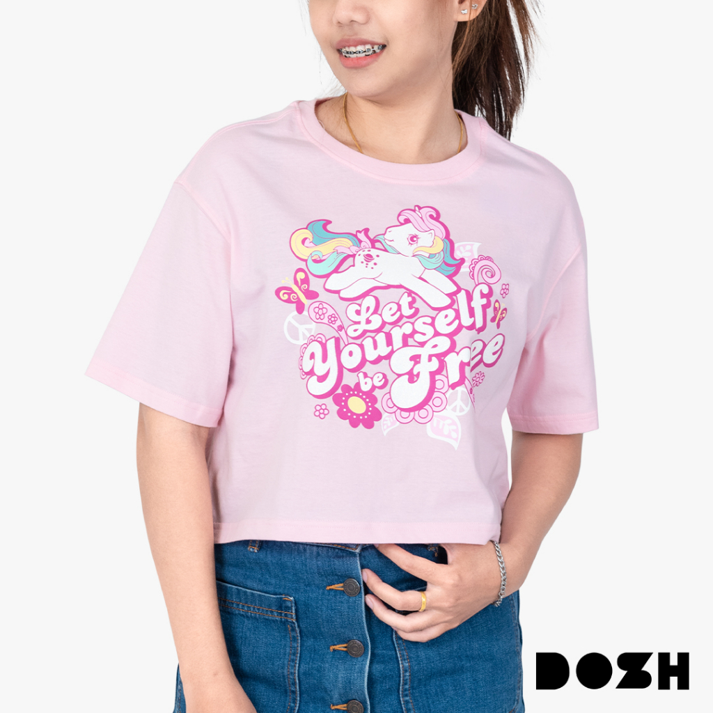 DOSH WOMEN'S CROPPED T-SHIRTS MY LITTLE PONY เสื้อยืดครอปผู้หญิง DPWT1010-PI(XS/S)