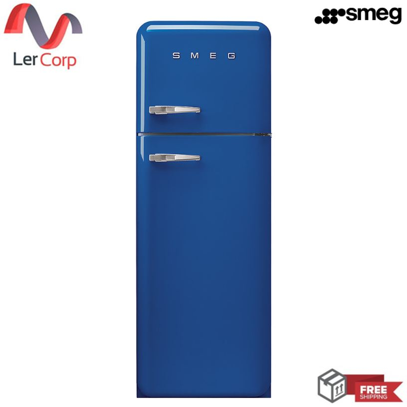 [0% 10 เดือน] (Smeg) ตู้เย็น Smeg 50's retro รุ่น FAB30RBE5 สีน้ำเงิน