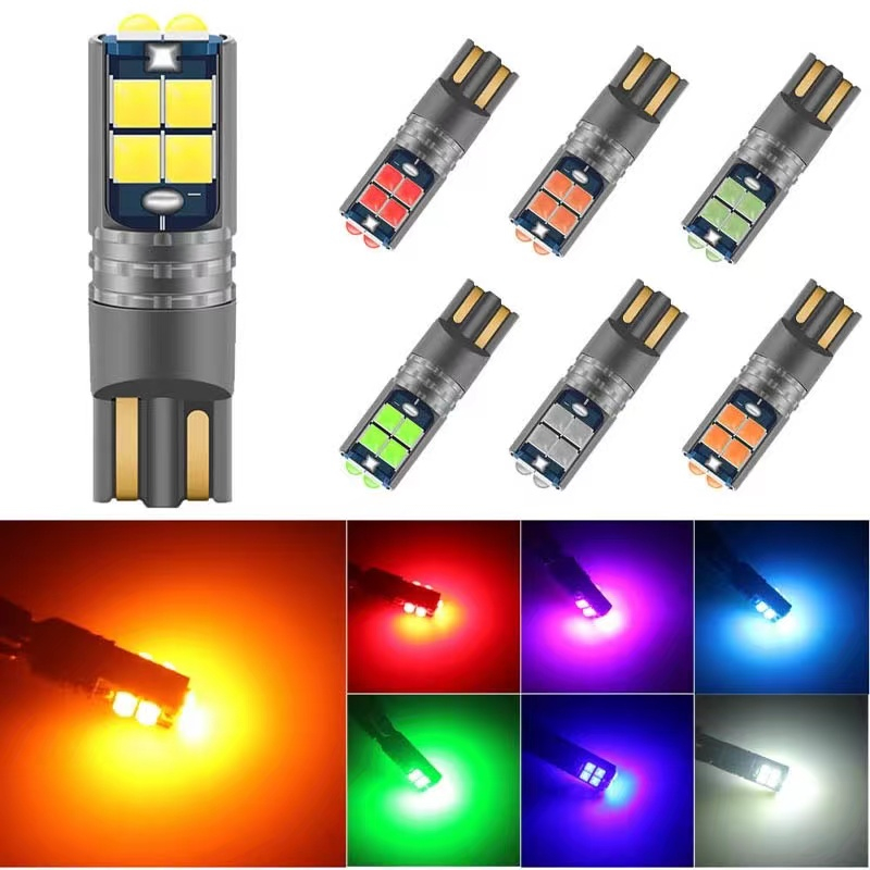 หลอดไฟ ไฟหรี่ T10 3030 10LED ใส่ได้กับรถมอเตอร์ไซต์และรถยนต์ 1ชิ้น 2ชิ้น  มีให้เลือก7สี car