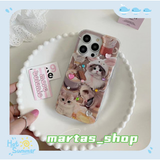 ❤️ส่งของขวัญ❤️ เคสไอโฟน 11 12 13 14 Pro Max แมว การ์ตูน สไตล์คู่รัก แฟชั่น สาวน่ารักหัวใจ Case for iPhone สาวน่ารักหัวใจ