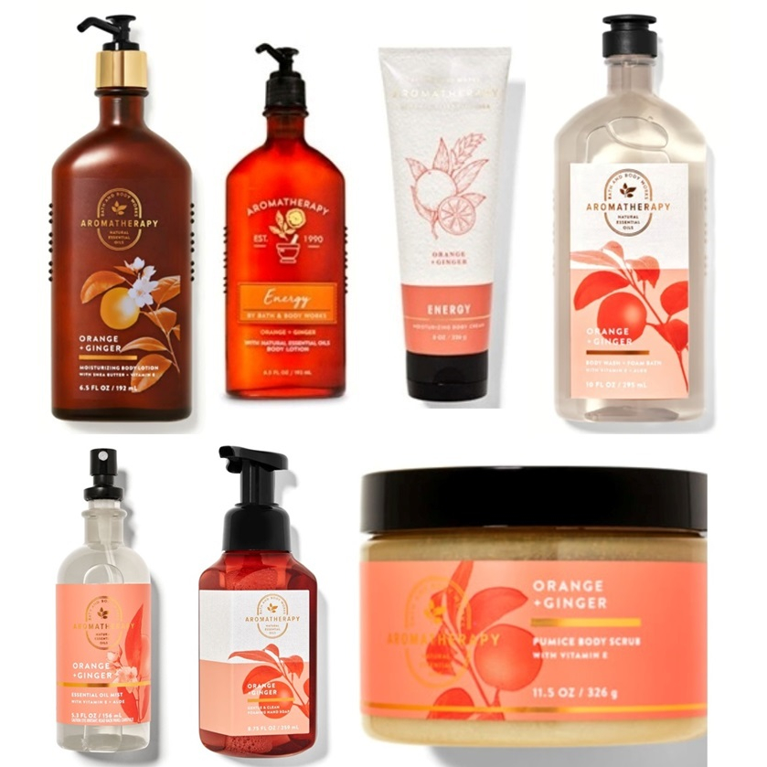 🍊🍊🍊🌱🌿🌈🌊 Bath &amp; Body Works รุ่น Aromatherapy  กลิ่น Orange+Ginger  หอมสดชื่นกระฉับกระเฉง ใหม่แท้ 100% อเมริกา