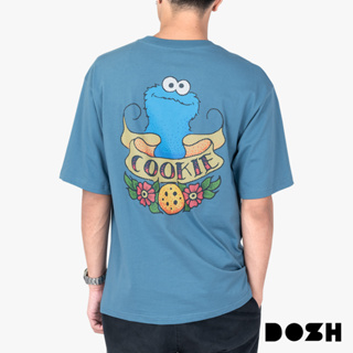 DOSH OVERSIZED SHORT SLEEVE T-SHIRTS SESAME STREET เสื้อยืดโอเวอร์ไซส์ DSEMT5064-BU