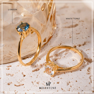 [R004]💍แหวนพลอยแท้ อัญมณีโดดเด่น แหวนเสริมดวง แหวน แหวนสายมู ***ตัวเรือนสีทอง***