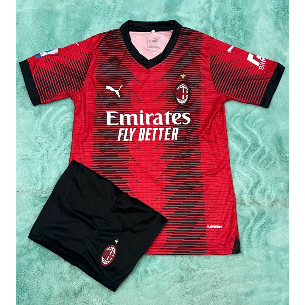 เสื้อกีฬา AC ฤดูกาล 2024 ซื้อครั้งเดียวได้ทั้งชุด (เสื้อ + กางเกง) ใหม่ล่าสุด