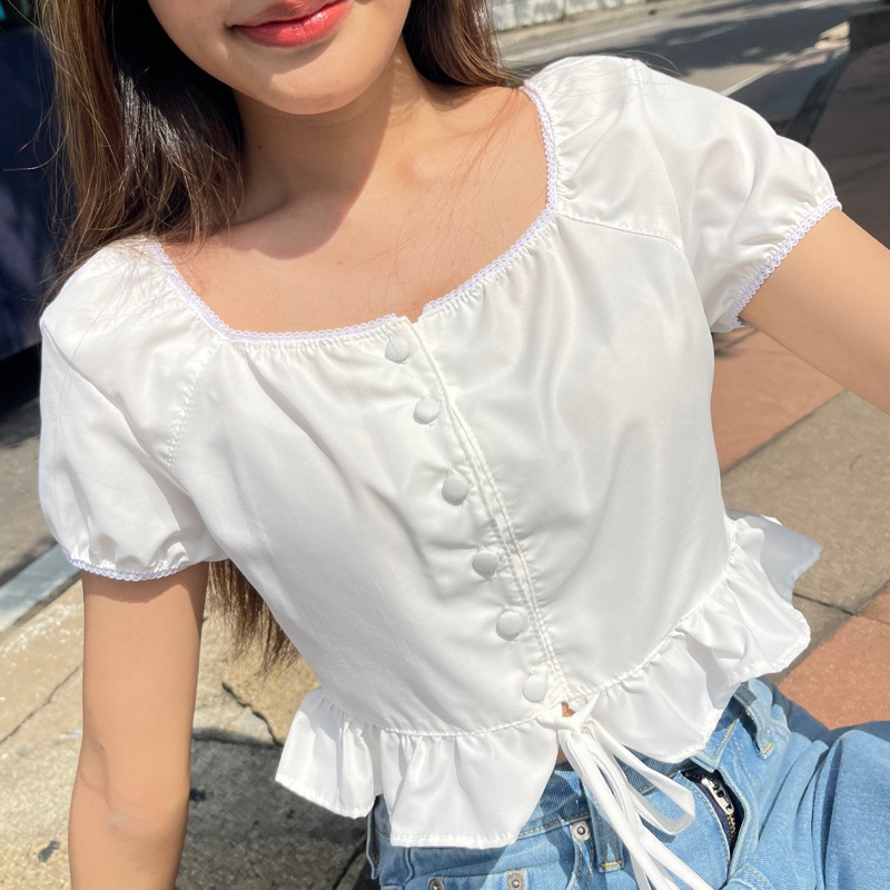 mermaidstore.xoxo Betty Crop Top เสื้อแขนตุ๊กตา