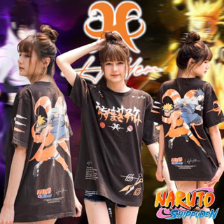 เสื้อ Holdem X Naruto Naruto Vs. Sasuke Special collection Vtg washed tee