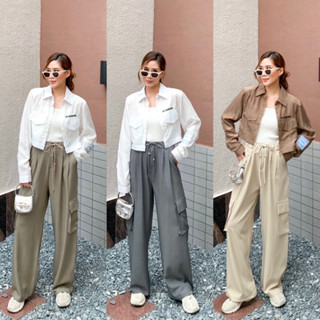 Seoulsister.store | Jill Top &amp; Ray Cargo Pants