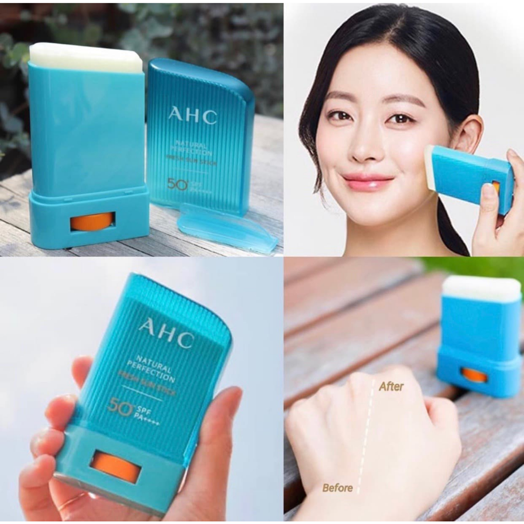 กันแดด แท่ง ของแท้ 100% AHC Natural Perfection Fresh Sun Stick SPF50+ PA++++ UV STICK กันแดดกันน้ำ ใช้ง่าย ไม่เหนียว