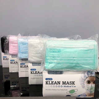 หน้ากากอนามัยทางการแพทย์Klean mask คลีนมาส์ก (กล่อง 50 ชิ้น) ASTM Level 3 บริษัทLongmed
