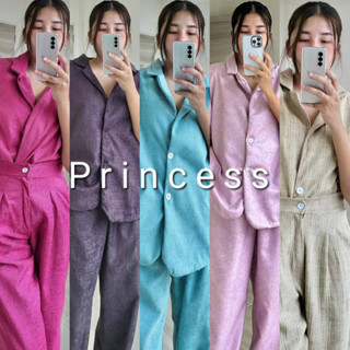 🐇  Princess set (490.-) ชุดเซตโอเวอร์ไซส์เสื้อเบลเซอร์แขนพอง มาคู่กางเกงเอวสูงมีซิปข้างหน้า💐