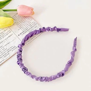 Fashion ที่คาดผม ผ้าซาติน สไตล์เกาหลี แฟชั่นสำหรับผู้หญิง พร้อมส่งจากไทย Q-158