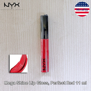 NYX® Mega Shine Lip Gloss, Perfect Red 11 ml นิกซ์  ลิปกลอส เงางาม ไม่เหนียวเหนอะหนะ