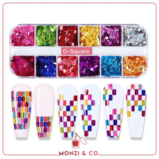 พร้อมส่งทุกวัน กลิตเตอร์ติดเล็บ Holographic Nail Glitter ตกแต่งเล็บ กลิตเตอร์หัวใจ น่ารัก วิ้งๆ วงกลม ตัวหนังสือ