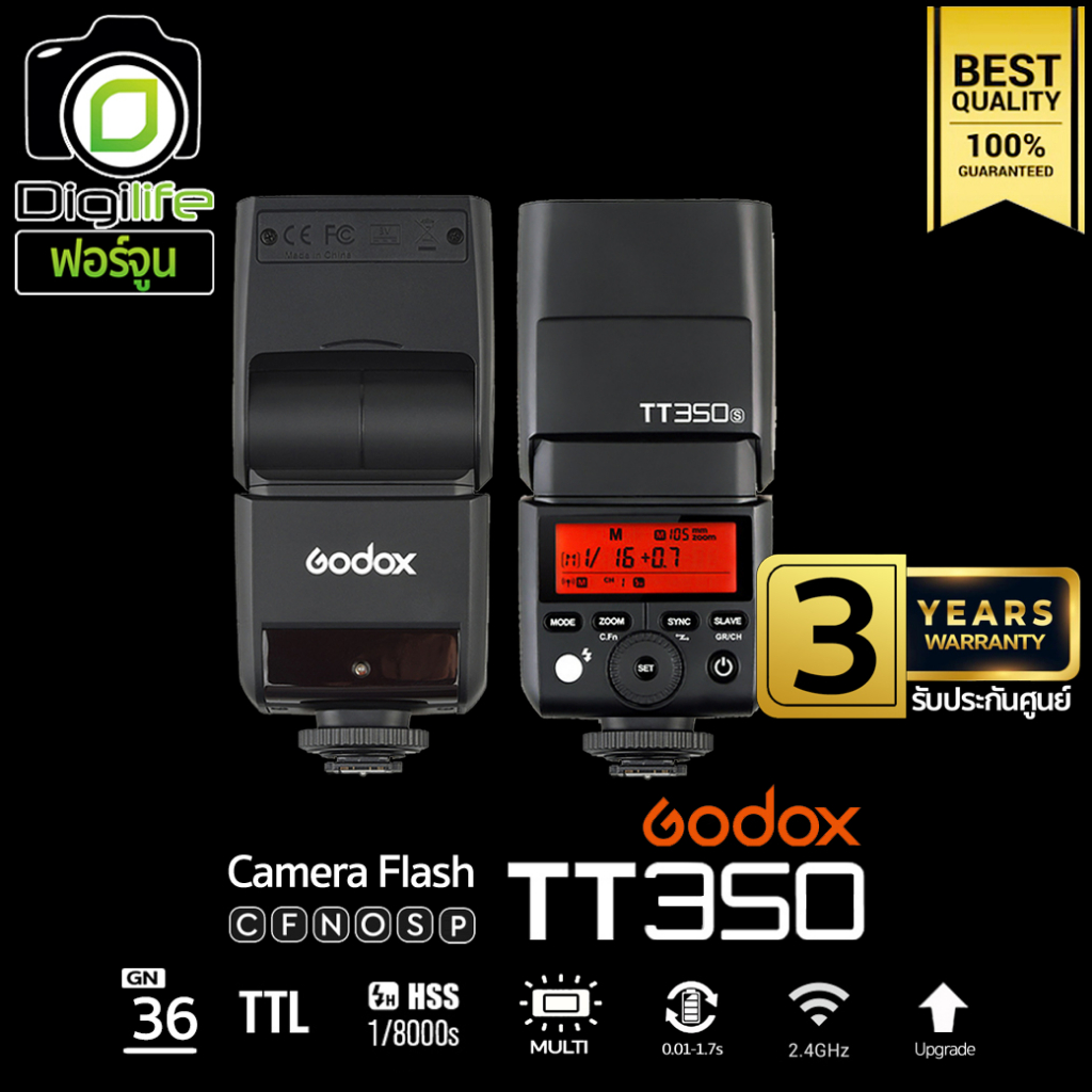 Godox Flash TT350 Pocket Flash TTL HSS - รับประกันศูนย์ Godox Thailand 3ปี / Digilife Fortune Shop