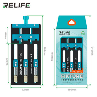 Relife RL-601L Universal Double-slot ฟิกซ์เจอร์เมนบอร์ดสามแกนสำหรับซ่อมโทรศัพท์มือถือ