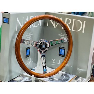 Nardi Classic Wood Round Hole 380 mm พวงมาลัย ไม้ งานเทียบ สวยมาก งานดีสุดๆ