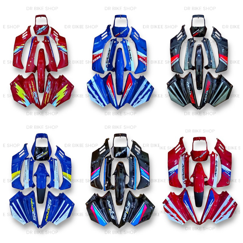 ชุดสีโนวา โช๊คคู่ nova RS nova R nova S พร้อมติดลาย สีน้ำเงิน สีดำ สีแดง เลือกสีเลือกลายได้ มีเก็บเง