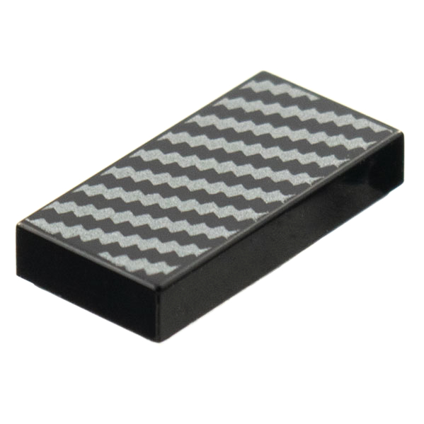 ชิ้นส่วนเลโก้ Lego Part Tile 1 x 2 with Groove with Silver Diagonal Zigzag Lines Pattern (3069bpb0806) ราคา/ชิ้น