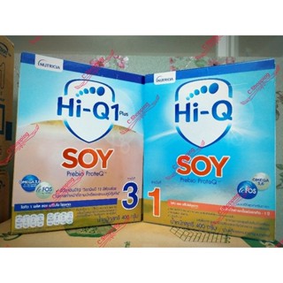 Hi-Q Soy prebio ProteQ ไฮคิวซอยพรีไบโอโพรเทค สูตร 1&amp;3 นมถั่วเหลือง ขนาด 400g Exp 2024