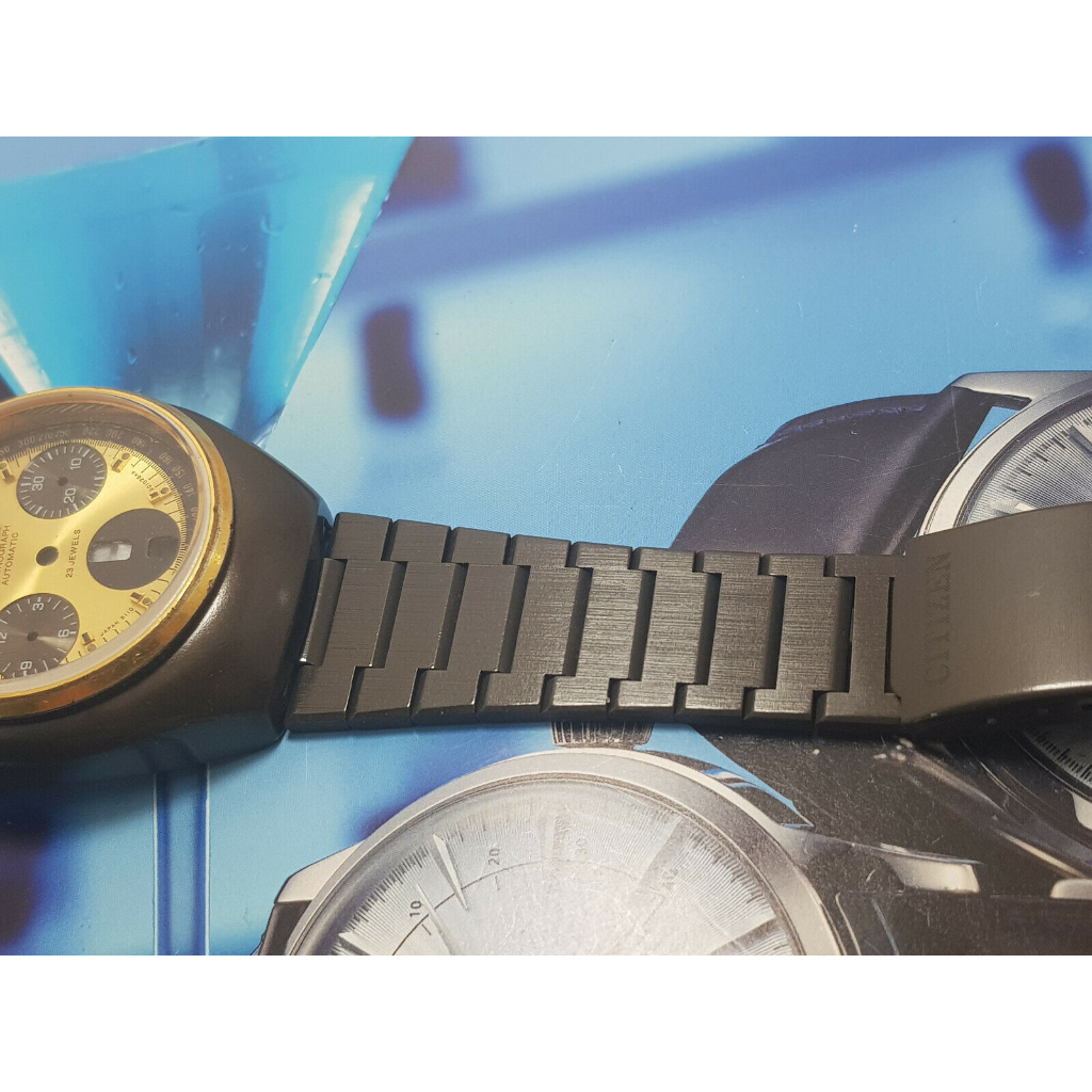 สาย citizen bullhead สายแท้เก่าเก็บ 18mm สิงห์ดำ ใส่ citizen bullhead มด x หรือรุ่นอื่นๆ ที่สาย 18m 