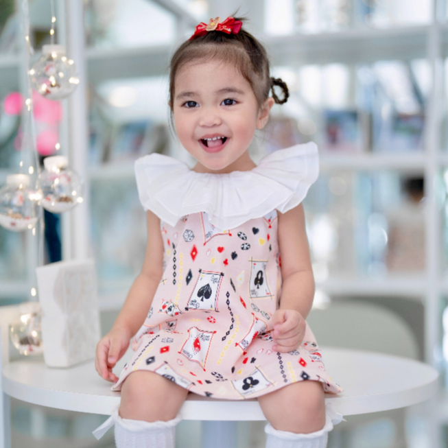 NIKI BEBE - เดรสลูกสาวคอระบาย ใส่แล้วคุณหนูสุดๆ (รุ่นกระโปรงสั้น)