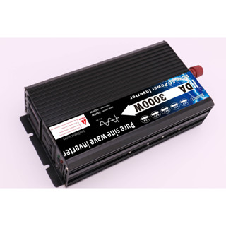 อินเวอร์เตอร์ เพียวซายเวฟ 3000w 12v/24v Inverter pure sine wave 12V/24V ถึง 220V เครื่องแปลงไฟ 2หน้าจอ 2พัดลม สินค้าราคา