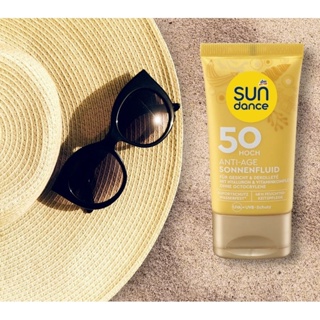 SUNDANCE Sonnenfluid SPF 50   สูตรAnti-Age Sonnenfluid SPF 50 ครีมกันแดด กันน้ำทันที  สินค้านำเข้าจากเยอรมัน