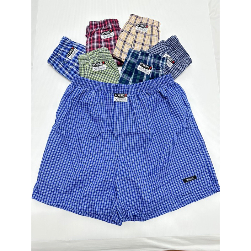 Rosso boxer(ไซร์L) รุ่นยาวกำลังดี ใส่ออกนอกบ้านสบายๆ ผลิตจากเส้นใยธรรมชาติ ผสมโพ