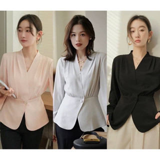 เสื้อเชิ้ตแขนยาว ผ้าซาติน