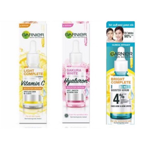 การ์นิเย่ ไลท์ คอมพลีท วิตามินซี บูสเตอร์ เซรั่ม 15 มล. GARNIER LIGHT COMPLETE BOOSTER SERUM 15 ml/การ์นิเย่ ซากุระ ไวท์