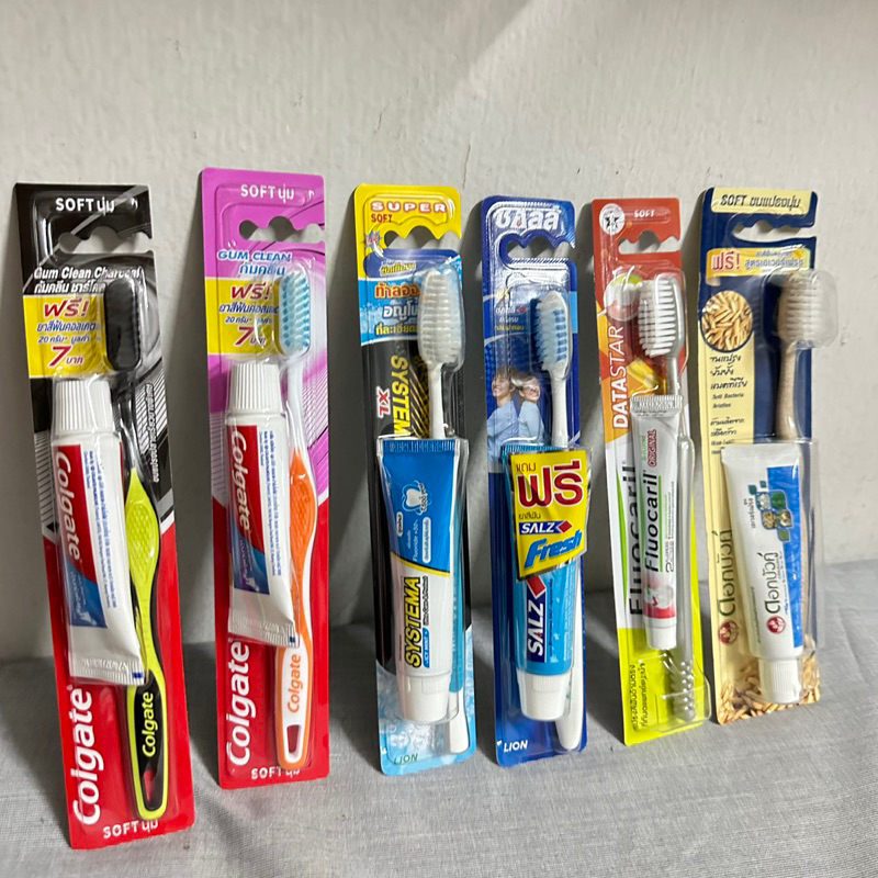 เซตแปรงสีฟัน+ยาสีฟัน สำหรับพกพาและนำไปจัดสังฆทานได้