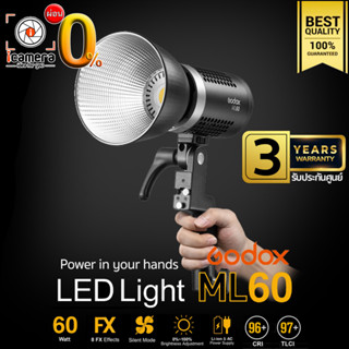 ผ่อน 0%** Godox LED ML60 60W 5600K CRI96 TLCI97 - รับประกันศูนย์ Godox Thailand 2ปี