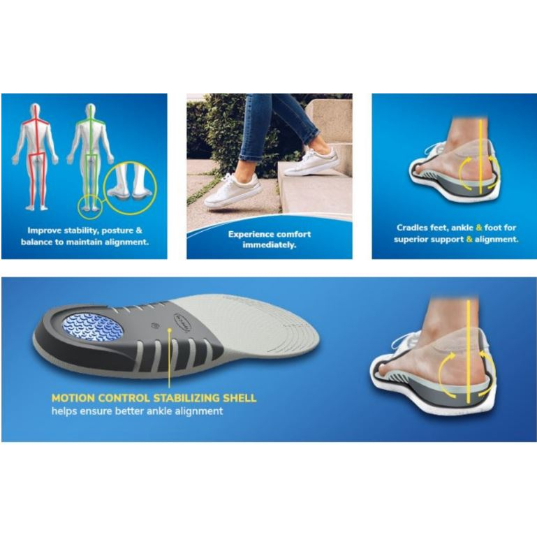 [Dr. Scholl's] Stabilizing Support Insole Improves Balance & Posture 1 Pair แผ่นรอง รองเท้า ช่วยในการทรงตัว ปรับท่าทาง
