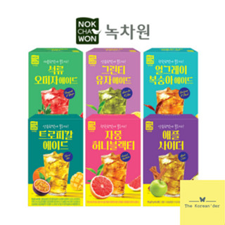 [พร้อมส่ง] NOKCHAWON ADE TEA 15ซอง ชาผลไม้เกาหลี Peach, Yuzu, Pomegranate ,Grapefruit, Apple Cider, Tropical