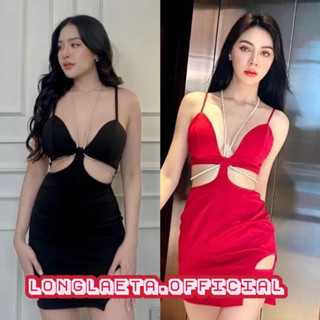 Sexy line dress เดรสสั้น เซกซี่ แต่งสายเพชร เหมาะสำหรับปาร์ตี้ ป้าย Apez