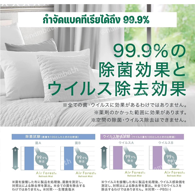 ญี่ปุ่น/แท้  (270ml) สเปร์ยกำจัดกลิ่น คุณภาพระดับโรงแรม อ่อนโยน จากธรรมชาติ Air Forest   กำจัดเชื้อแบคทีเรีย ราคา ถูกที่สุด ดีลบีเคเค แกลเลอรีภาพที่ 4