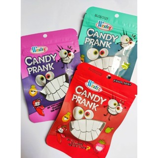 1ซอง candy prank ขนมแกล้งเพื่อน สุ่มรส หวาน เปรี้ยว เผ็ด สนุกๆ คละสีซอง