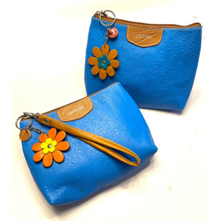 JACOB Wrist Bag กระเป๋าคล้องข้อมือ หนังแท้ SB1222 Flower