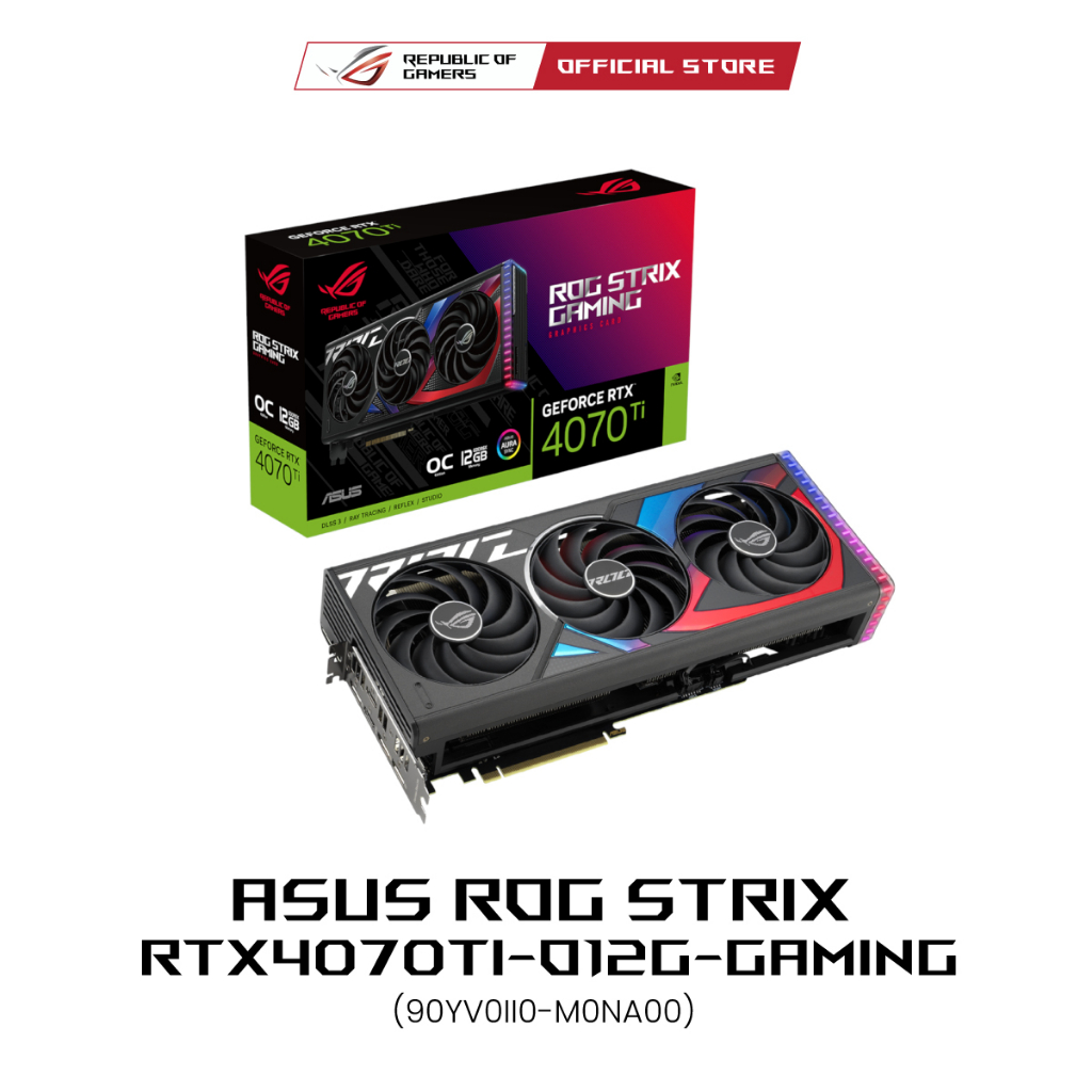 ASUS ROG-STRIX-RTX4070TI-O12G-GAMING (90YV0II0-M0NA00), VGA card, ROG Strix GeForce RTX 4070 Ti 12GB