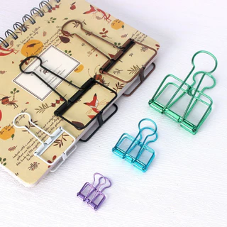 คลิปหนีบกระดาษ เหล็กสีสัน สวยงาม Paper clip