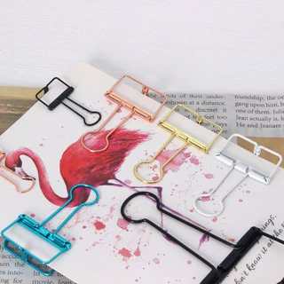 คลิปหนีบกระดาษ เหล็กสีสัน สวยงาม Paper clip