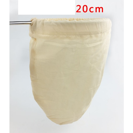 ถุงกรองชา กรองน้ำเต้าหู้ พร้อมด้ามสเตนเลสแท้  ใช้สำหรับ ชงชา ทำน้ำเต้าหู้ - รูปที่ 2