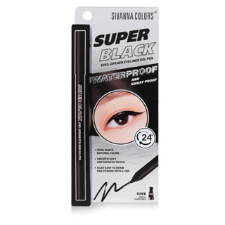 SIVANNA COLORS EYES-OPENER EYELINER GEL PEN SUPER BLACK WATERPROOF ANO SWEAT PROOF : HF947 | อายไลเนอร์