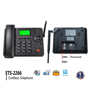 4G โทรศัพท์สำหรับตั้งโต๊ะ Cordless Phone ETS-2266 4G/5G SIM โทรศัพท์ไร้สาย โทรศัพท์สำนักงาน โทรศัพท์บ้าน,ฟังก์ชั่น SMS