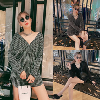 🔆Sunny🔆Shinori Wink Set✨ชุดเซทชิโนริ เสื้อเชิ้ตOversize+กางเกงขาสั้นแต่งวิ้งวิบวับ