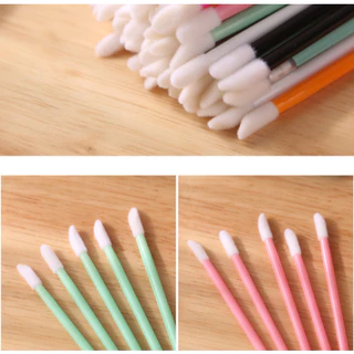 50pcs Disposable Lip Brush แปรงลิป ลิปสติกมาสคาร่า แปรงทำความสะอาดขนตาคิ้ว แปรงแต่งหน้า Multi-use brush💝ส่งไวในไทย