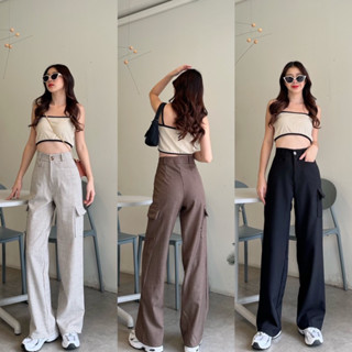 🔥𝐍𝐞𝐰🔥กางเกงทรงคาร์โก้ รุ่นใหม่ ผ้าโซดา Cargo Pants