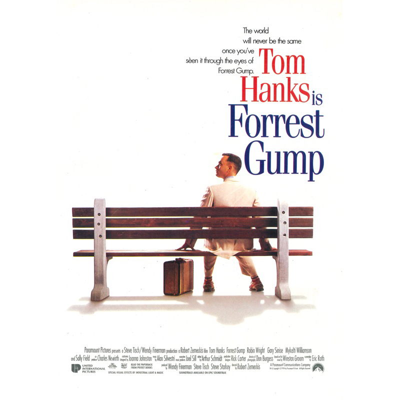 โปสเตอร์ หนัง Movie Forrest Gump ฟอร์เรสท์ กัมพ์ อัจฉริยะปัญญานิ่ม โปสเตอร์ติดผนัง โปสเตอร์สวยๆ poster ส่งEMSด่วนให้ค่ะ