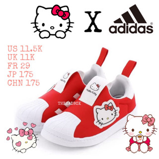 รองเท้า HELLO KITTY Adidas แท้ 💯 % SUPERSTAR 360 US 11.5K UK 11K SANRIO รองเท้าผ้าใบ สลิปออน slip on รองเท้าเด็ก คิตตี้