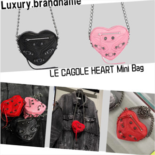 บาเลนซิเอก้า Balenciaga/LE CAGOLE HEART กระเป๋ามินิ/กระเป๋าผู้หญิง/กระเป๋าสะพายข้าง/กระเป๋าสะพายไหล่